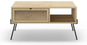 Konferenčný stolík v dekore duba v prírodnej farbe 60x100 cm Ecrin – Marckeric