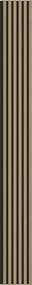 Mexen Lam-F, akustické stenové lamely 275 × 30 cm, plstený podklad 8 mm, technická dyha, dub ušľachtilý, S105-275307-3015-004
