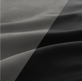 Sedacia súprava FORESTA v tvare U, pravá tmavosivá / čierna