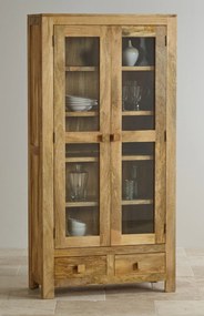 furniture-nabytek.cz - Vitrína masív z dreva manga 100x180x45