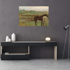 Obraz - Edgar Degas, Horses in a Meadow, reprodukcia (90x60 cm)