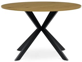 Autronic BONTEC Okrúhly jedálenský stôl 120x120cm, mdf, divoký dub, HT-F4120 OAK Farba: Hnedá