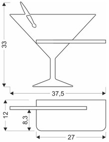 Čierne LED nástenné svietidlo Piccolo – Candellux Lighting