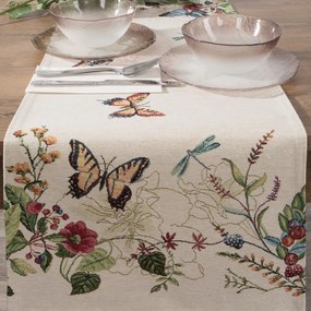 GOBELÍNOVÝ BEHÚŇ NA STÔL SPRING 40X100 CM KVETY