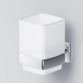 Sklenený pohár na zubné kefky AM.PM Gem AGA34300 nástenný, chróm