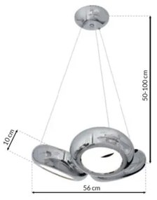 LED Luster na lanku MERCURIO 3xLED/12W/230V