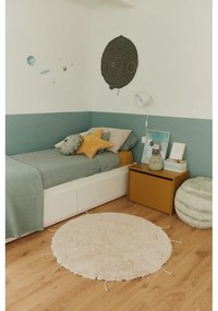 Krémový prateľný ručne tkaný bavlnený okrúhly koberec ø 100 cm Moon Multishape – Lorena Canals