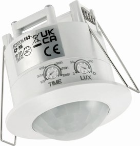 ECOLIGHT Zapustený infračervený pohybový senzor 360 ° biely
