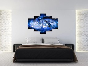 Modrý abstraktný obraz (150x105 cm)