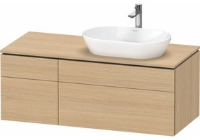 DURAVIT L-Cube závesná skrinka pod umývadlo na dosku (umývadlo vpravo), 4 zásuvky, 1220 x 550 x 482 mm, dub prírodný, LC4874030300000