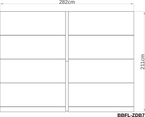 Podlaha BBFL-ZDB7 pre záhradný domček BestBerg ZDB-7 / 211 x 282 cm / čierna