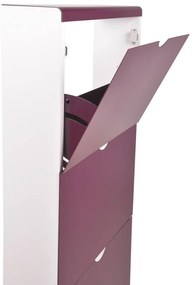 Fialový kovový výklopný botník 51x138x16 cm – Household Pleasure