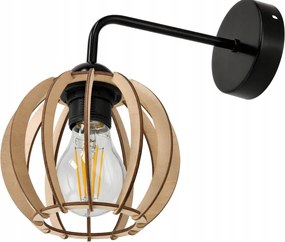 Nástenná lampa 1x E27 LOFT edison LED nástenné svietidlo nad zrkadlo, drevené