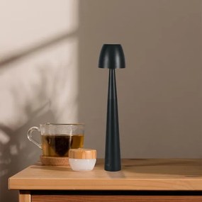 LED Stm. nabíjacia dotyková stolná lampa LED/3W/5V 3000-6000K čierna