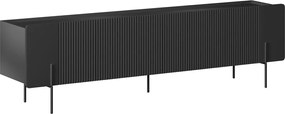 TV stolík Malmi 200 cm - čierny mat / čierna