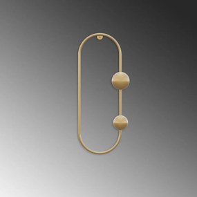 Kovový nástenný vešiak v zlatej farbe Dama – Kalune Design