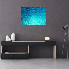 Sklenený obraz - abstraktné kocky (70x50 cm)