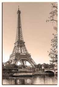 Obraz na plátne - Eiffel Tower - obdĺžnik 7110FA (100x70 cm)