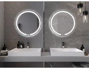 Mexen Rose, LED kúpeľňové zrkadlo s podsvietením 70x70 cm, 6000K, ochrana proti zahmlievaniu, 9810-070-070-611-00