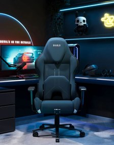 Herná stolička s chladiacim sedadlom modrá Diablo X-One Prime Meta Ocean