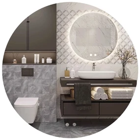 Tutumi Rea, okrúhle LED zrkadlo 80cm HZJ080, HOM-02801