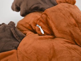 Plyšový SOBÍK s detskou dekou vo vnútri, hnedý