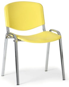 Plastová stolička ISO - chrómované nohy, žltá