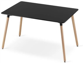 Jedálenský set 1+4, stôl ADRIA 120x80 čierny + stolička DAREN NORI čierne