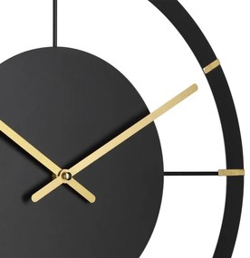 Eglo 425515 - Nástenné hodiny OKAZAKI 1xAA pr. 40 cm čierna/zlatá