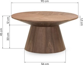 Okrúhly konferenčný stolík Lina 90 cm