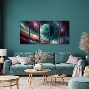 5-dielny obraz galaxia a planéta