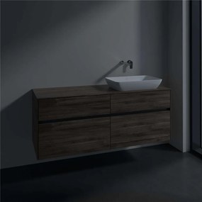 VILLEROY &amp; BOCH Collaro závesná skrinka pod umývadlo na dosku (umývadlo vpravo), 4 zásuvky, 1400 x 500 x 548 mm, Stone Oak, C11800RK