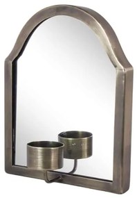 Strömshaga Nástenné zrkadlo so svietnikom Antique Brass 20 cm