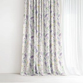 Goldea dekoračný záves valencia - levanduľová záhrada 240x135 cm