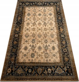 Koberec Do Obývačky vlna Omega Avila Ornament rámik hnedý 235x350 cm