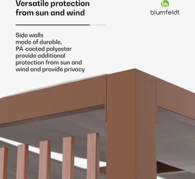Blumfeldt Shade Cove Vert, pergola, 3 x 3 m, bočné steny, práškovo lakovaná farba, odolná voči poveternostným vplyvom