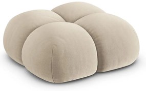 Béžová zamatová podnožka Loretto – Cosmopolitan Design