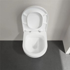 VILLEROY &amp; BOCH Architectura Combi-Pack, závesné WC s DirectFlush + WC sedátko s poklopom, s QuickRelease a Softclosing, biela alpská, s povrchom CeramicPlus, 4694HRR1