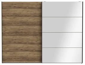 Šatníková skriňa so zrkadlom OREN 270x210 cm dub artisan