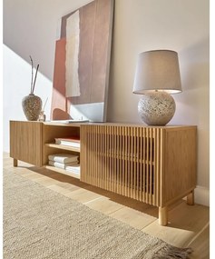 TV stolík v dekore duba v prírodnej farbe 180x50 cm Beyla – Kave Home