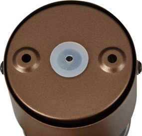 Dizajnové nástenné svietidlo tmavý bronz vrátane LED IP44 - Lens