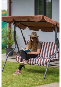 Happy Green Záhradná hojpačka Panama Brown Lines, 110 x 170 x 153 cm