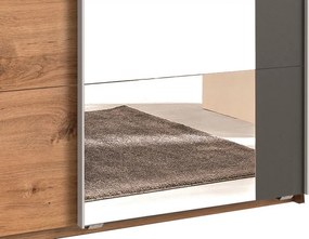 Šatníková skriňa Emden,179 cm, doskový dub/grafit