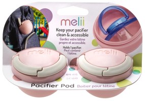 Škatuľky na cumlík 2 ks - ružová/sivá