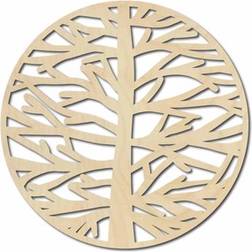 Sentop - Obraz na stenu strom MRLVEN: Prírodná preglejka - Topoľ  natural Rozmer  40 cm 4014-55712 PR0372 plywood tree of life