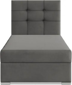 Čalúnená posteľ ELDA Velvet 90×200 cm sivá