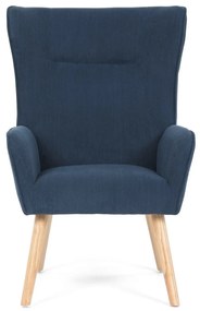 Kreslo s ušami BLUE2, modrá