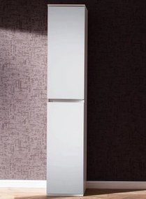 Zrkadlová viacúčelová skriňa s policami Mirror, 37 cm, biela