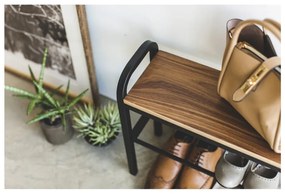 Kovový stojan na topánky v čierno-prírodnej farbe Tower – YAMAZAKI