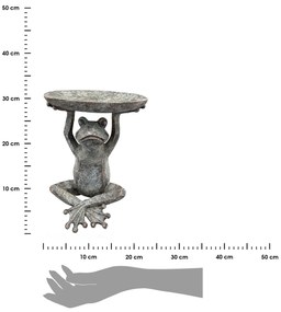 Napájadlo pre vtáky Frog2, 29,5x23 cm, magnézium, sivá